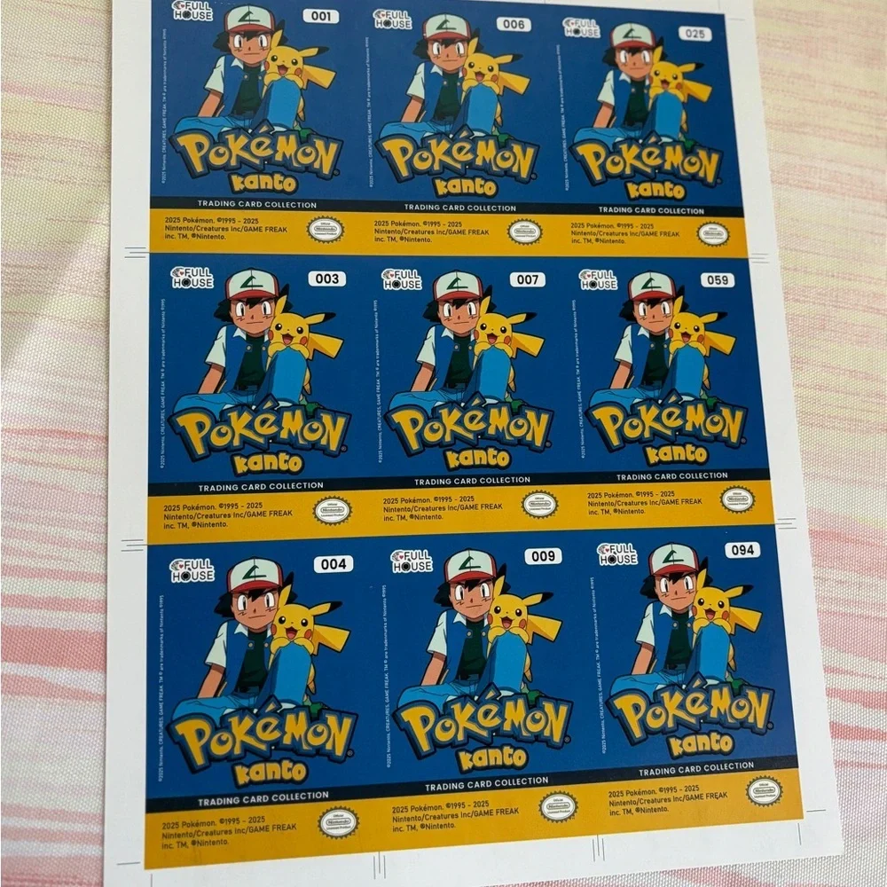 2025 POKEMON Full House Cards Full Set Uncut Sheet Limited EDT.  Metallic Green‎